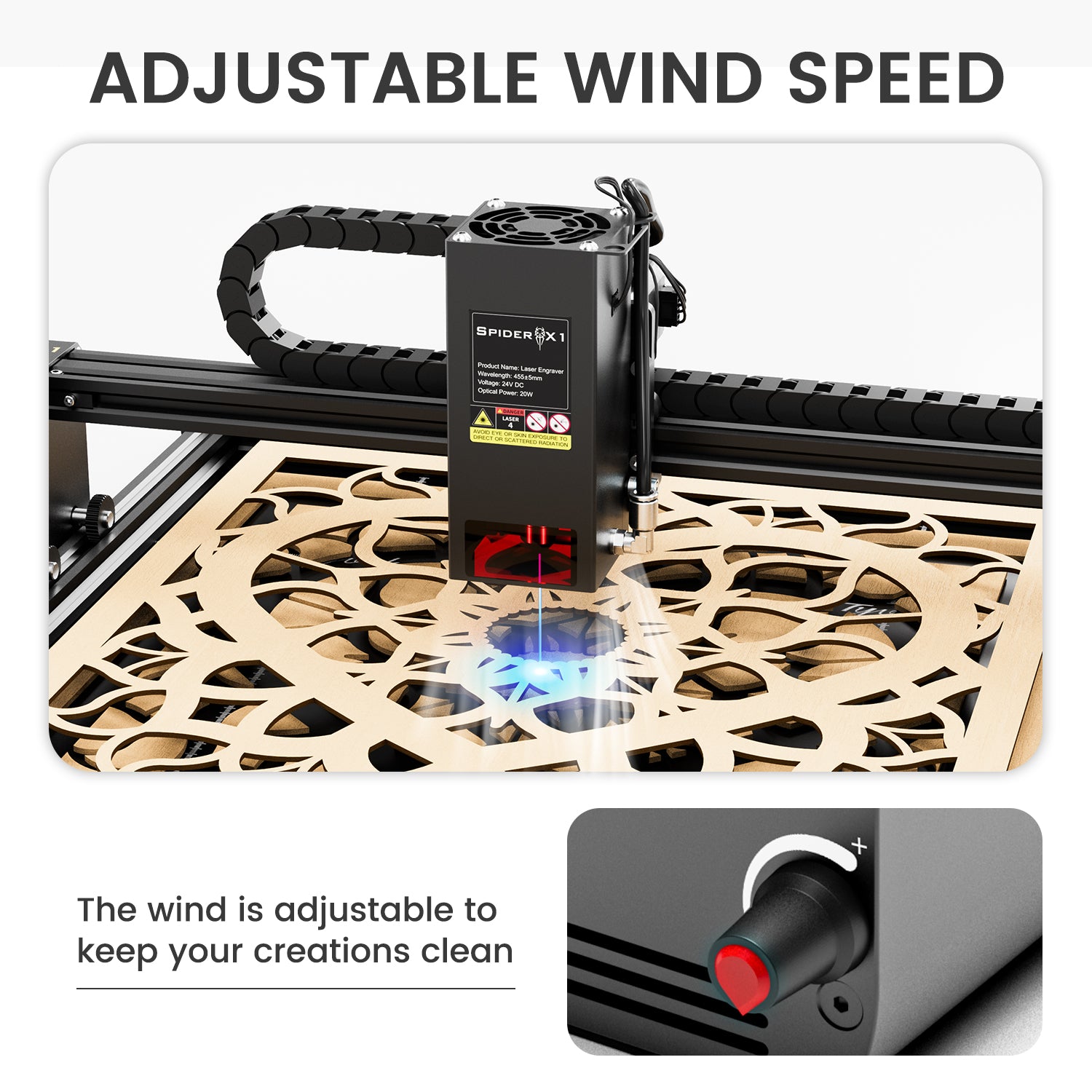 Tyvok Spider X1S Laser Engraver & Cutter - Spider-Laser