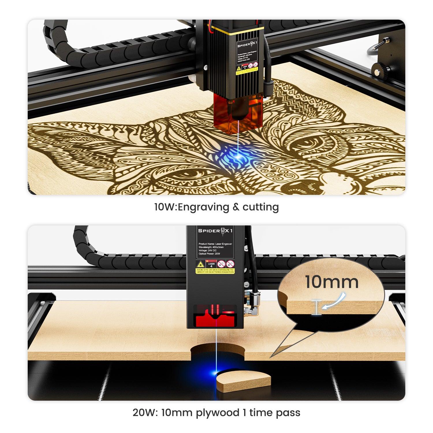 Tyvok Spider X1S Laser Engraver & Cutter - Spider-Laser