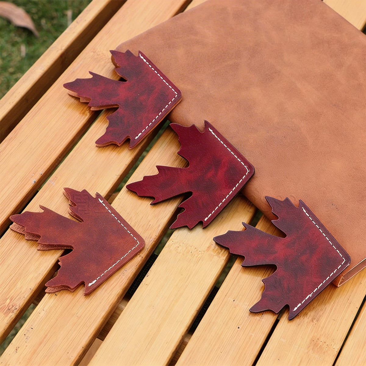 TYVOK Maple Leaf Leather Corner Bookmark – Creative Page Marker Reading Gift product image 4