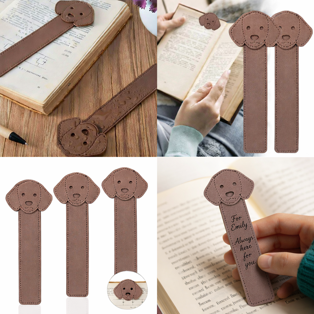 TYVOK Cute Puppy Leather Bookmark – Handmade Dog Page Marker Gift product image 2