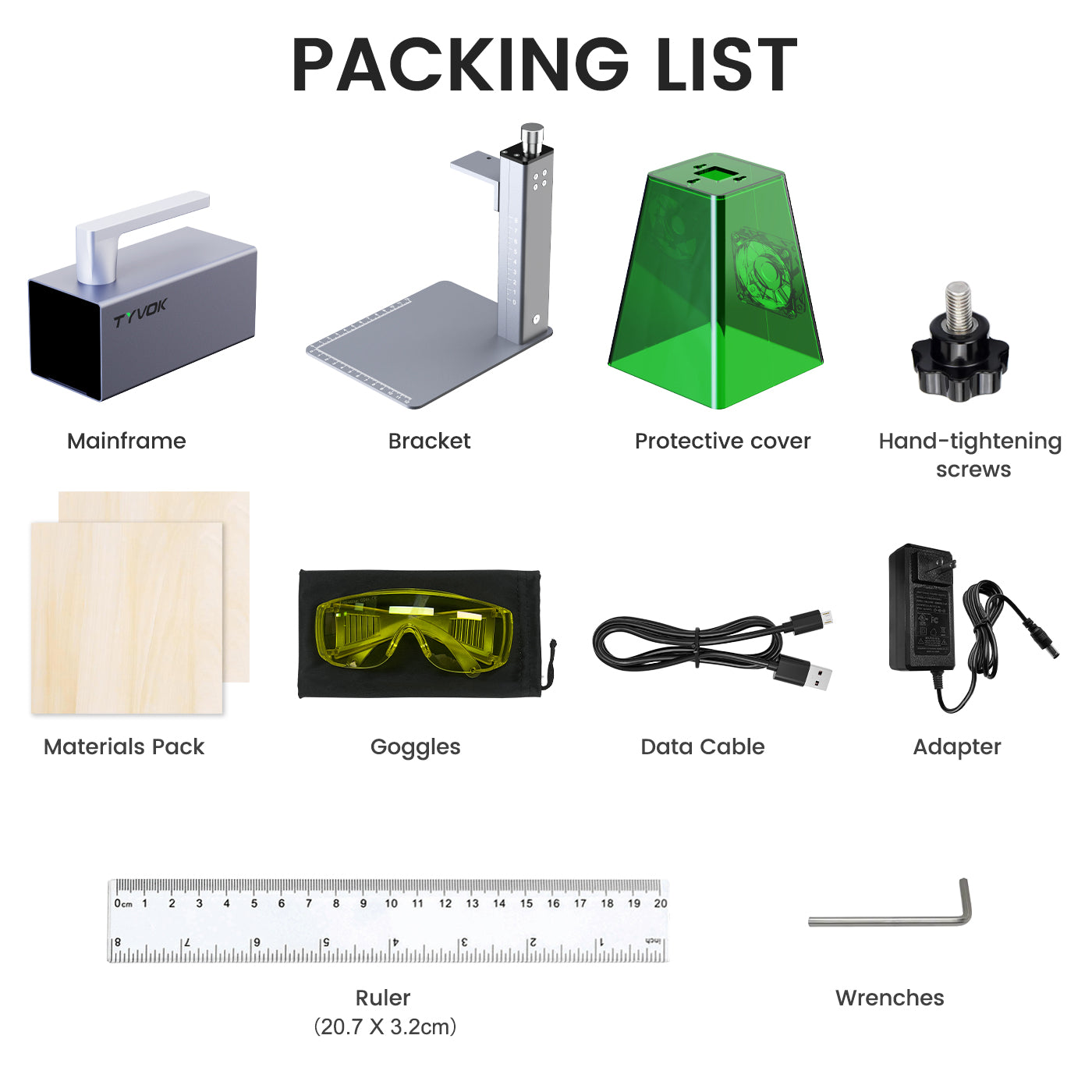 TYVOK P2 Packing List