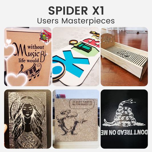 Exploring the Artistry: Spider X1 Users' Masterpieces with Laser Engraving