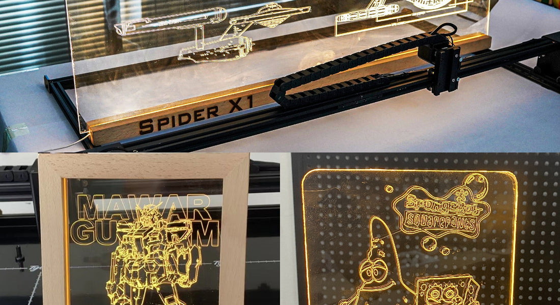 Christmas Gifts Illuminated: Tyvok Spider Laser Unveils the Beauty of Transparent Acrylic Engraving