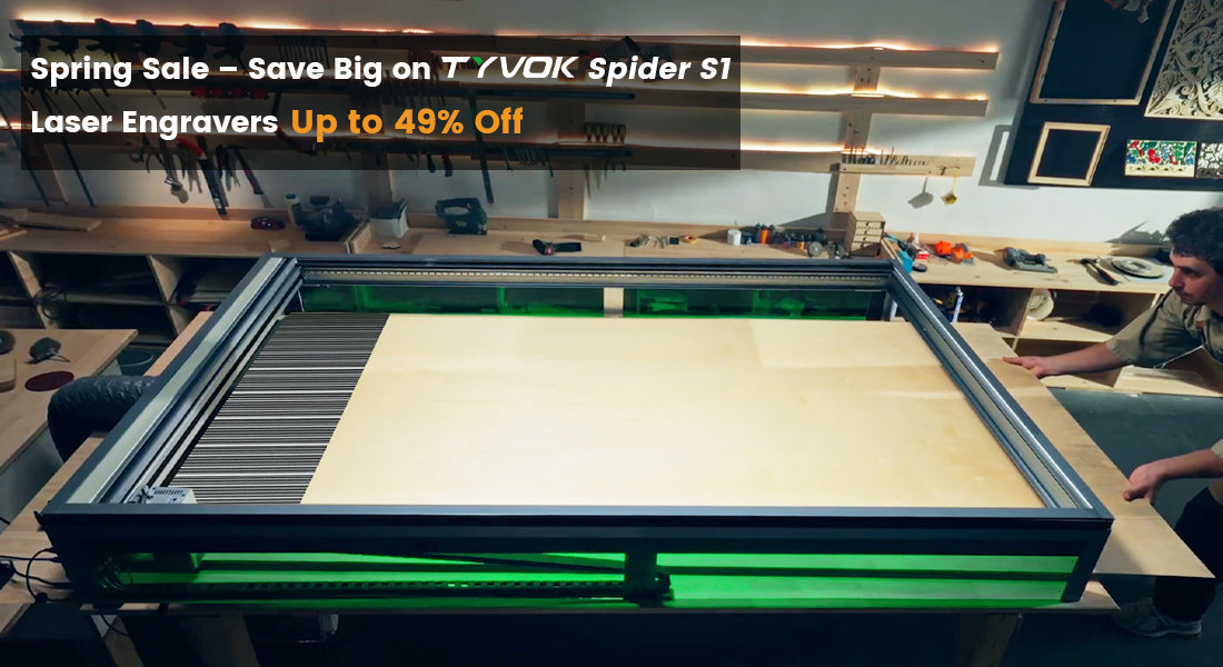 Spring Sale – Save Big on Tyvok Spider S1 Laser Engravers: Up to 49% Off