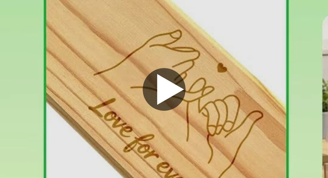 TYVOK P2 wood gift engraving video preview