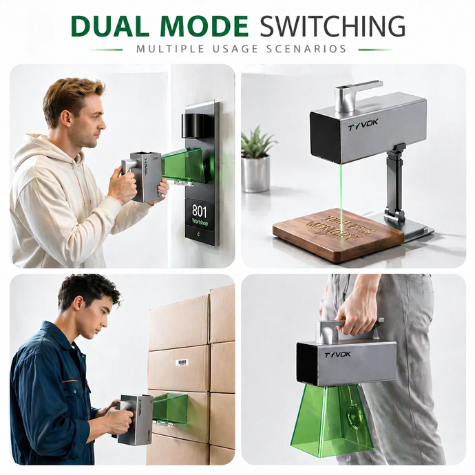 Dual Mode Switching for Portable and Fixed Engraving