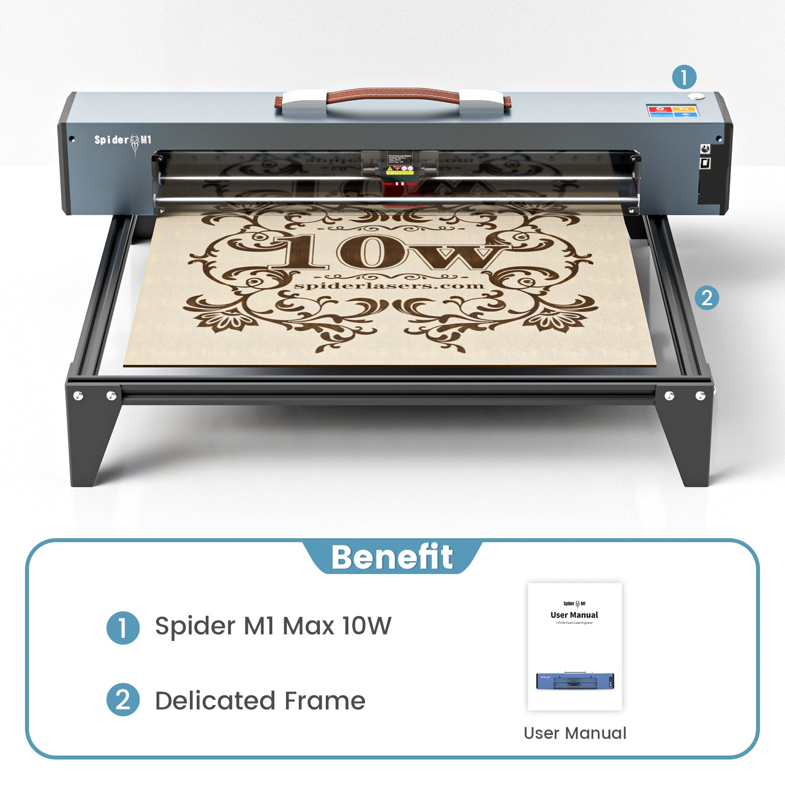 Tyvok Spider M1: Laser Engraver & Cutter with Super Long Y-axis Work Area