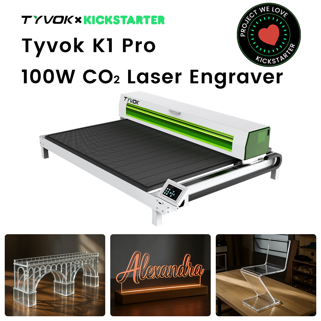 (Pre sale)Tyvok K1 Series : 100W CO₂ Laser Engraver for Makers & Designers Deposit Reservation