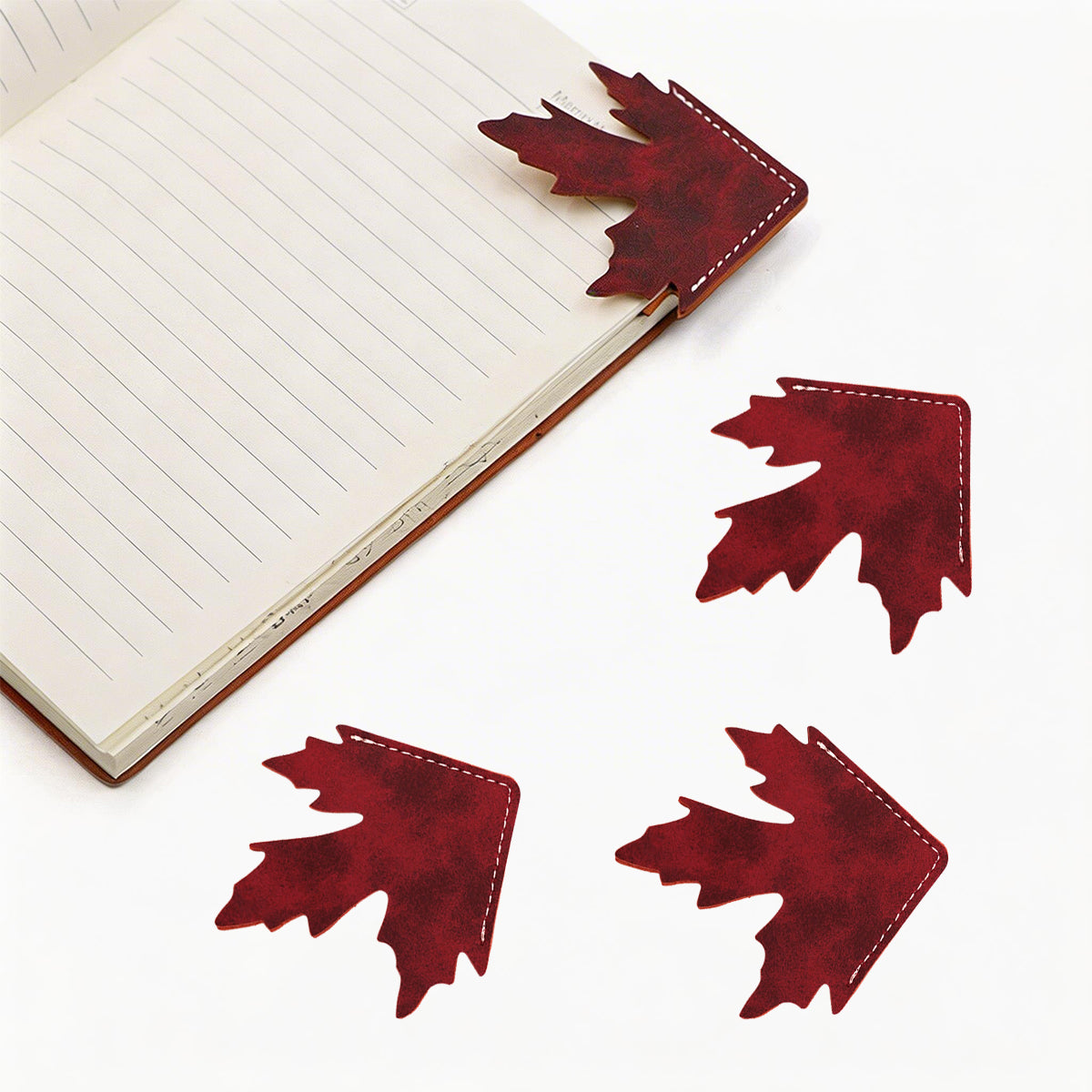 TYVOK Maple Leaf Leather Corner Bookmark – Creative Page Marker Reading Gift product image 2