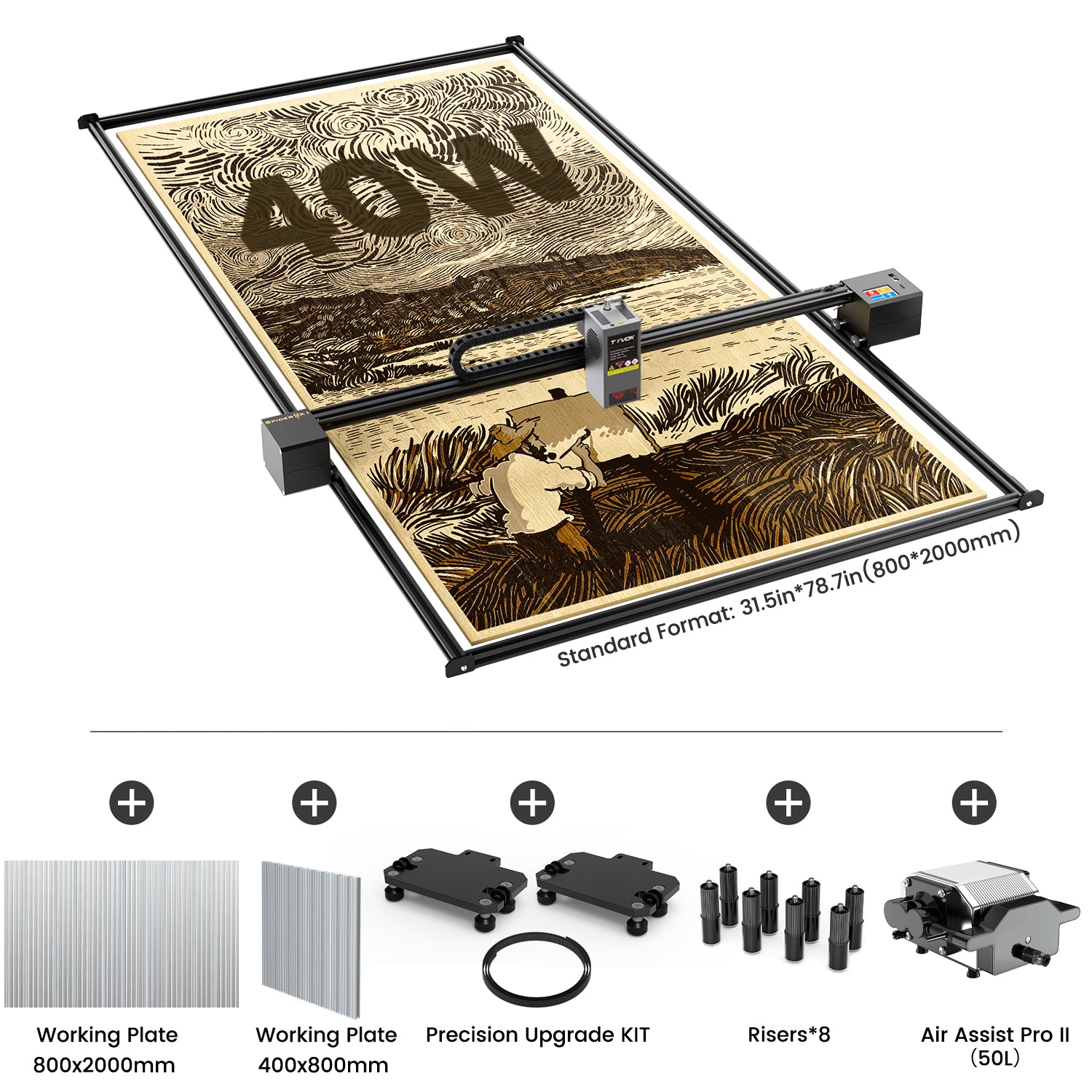 Graveur et découpeur laser grand format Tyvok Spider X1S