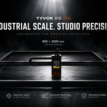 TYVOK X1S 2026 – 800×800mm to 800×2000mm Expandable Laser Engraver & Cutter product image 1