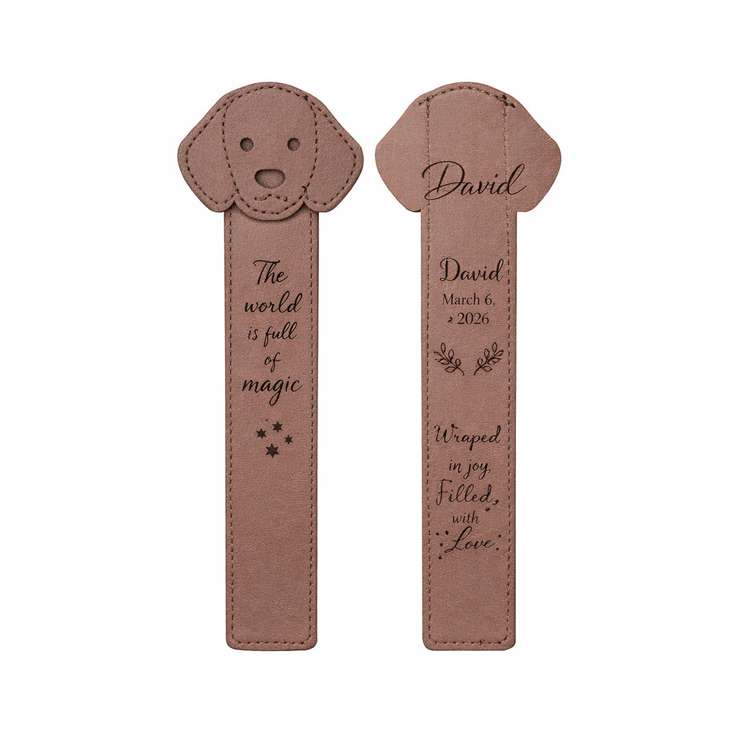 TYVOK Cute Puppy Leather Bookmark – Handmade Dog Page Marker Gift product image 4