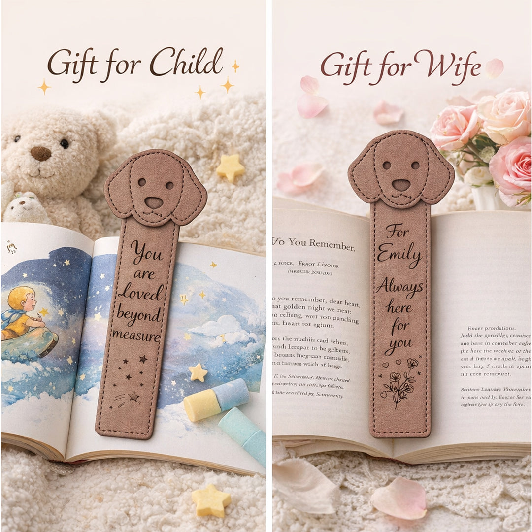 TYVOK Cute Puppy Leather Bookmark – Handmade Dog Page Marker Gift product image 9