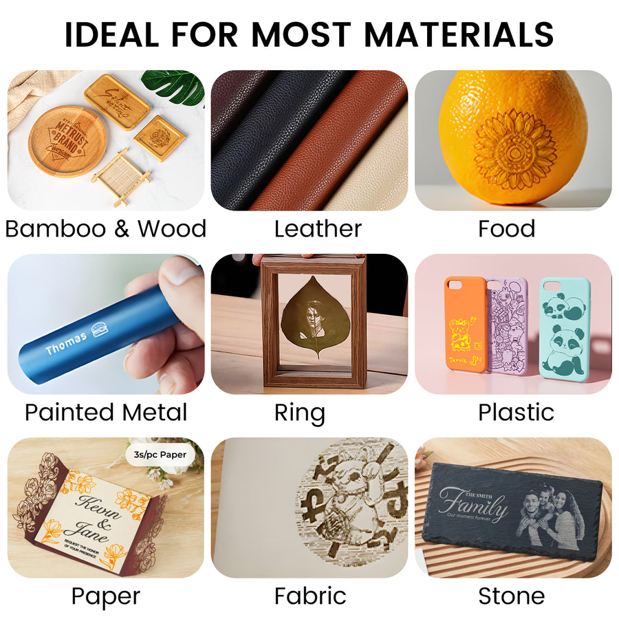 Tyvok P2 material range examples for creative engraving projects