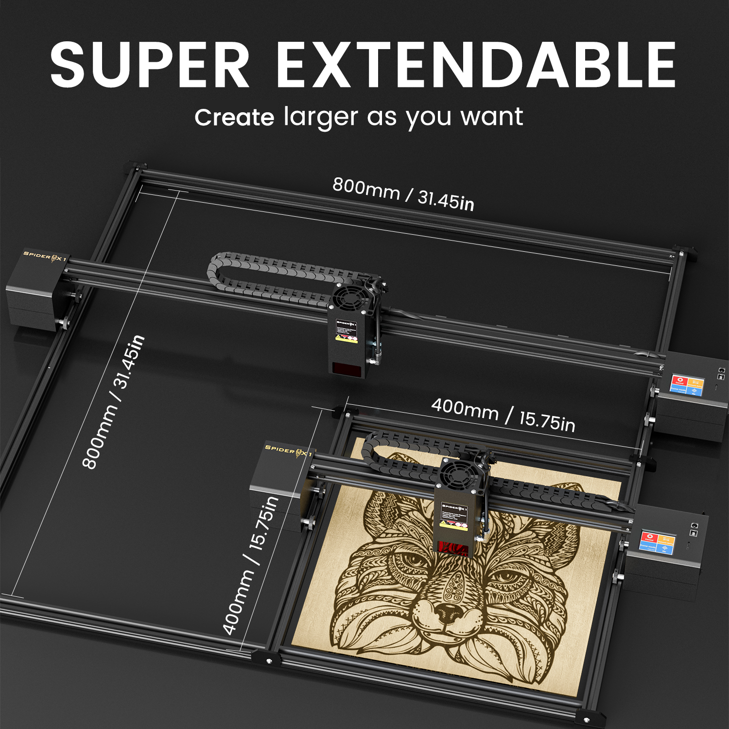 Tyvok Spider X1S Large-Format Laser Engraver & Cutter
