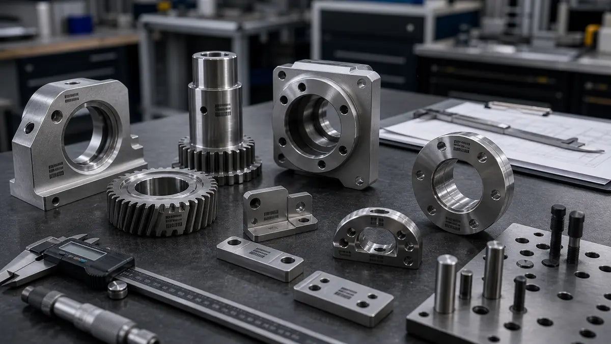 Machined metal parts prepared for traceability marking and inspection